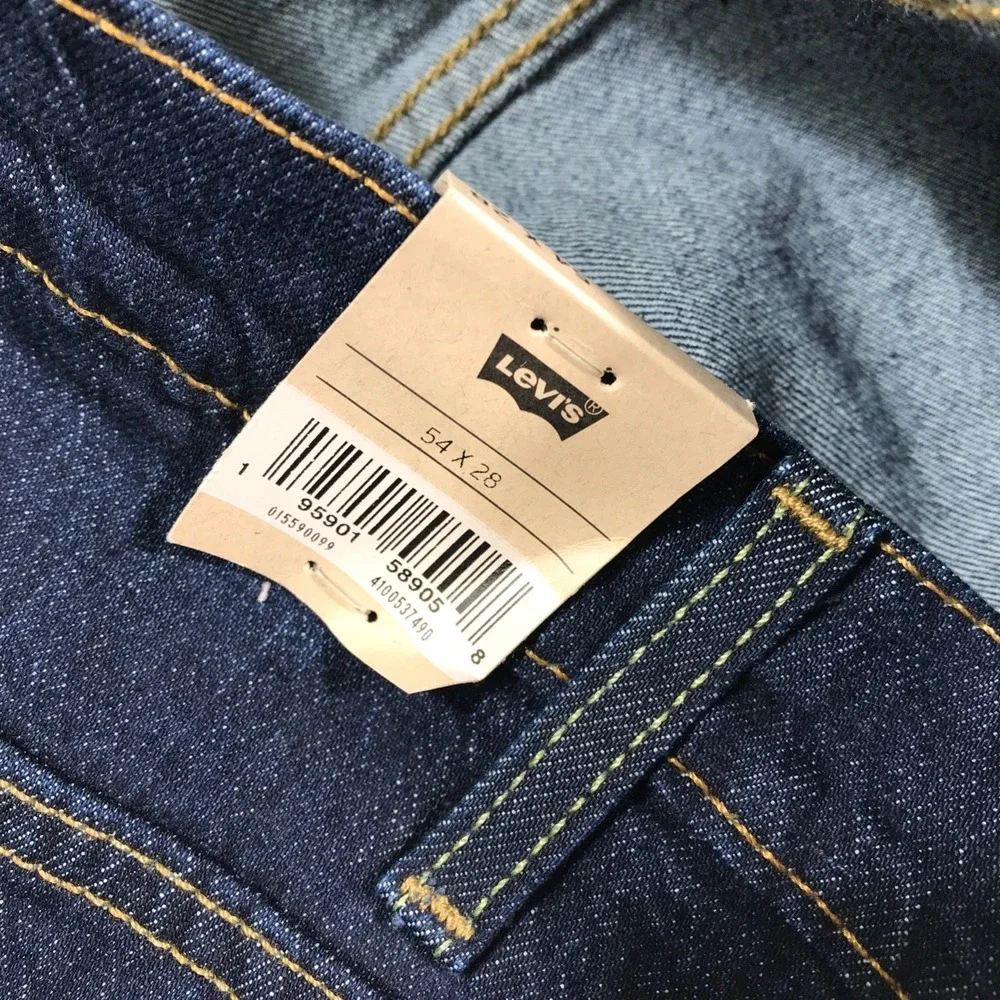Levi's 559 Relaxed Jeans Men 54x28 Big Tall Blue Stretch Straight High Rise New